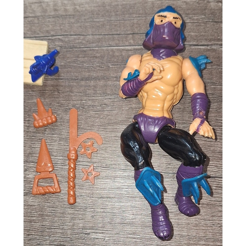 Vintage TMNT Shredder Action Figure with Accessories 1988 Playmates Toys Ninja
